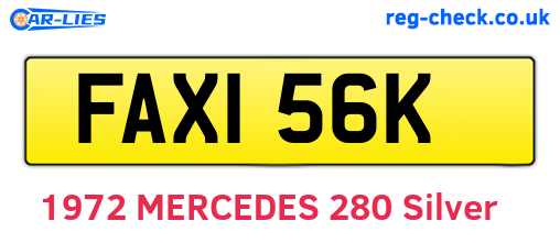 FAX156K are the vehicle registration plates.