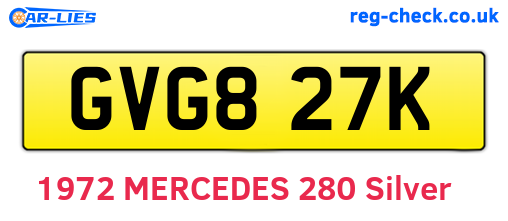 GVG827K are the vehicle registration plates.