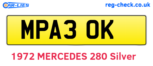 MPA30K are the vehicle registration plates.