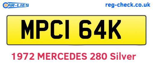 MPC164K are the vehicle registration plates.