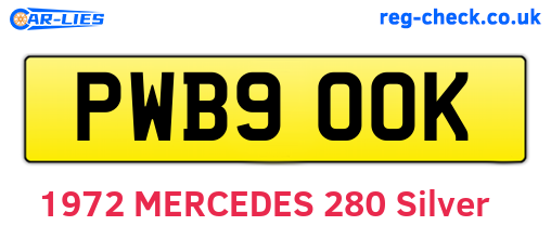 PWB900K are the vehicle registration plates.