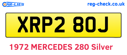 XRP280J are the vehicle registration plates.