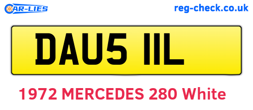 DAU511L are the vehicle registration plates.