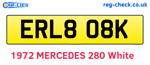 ERL808K are the vehicle registration plates.