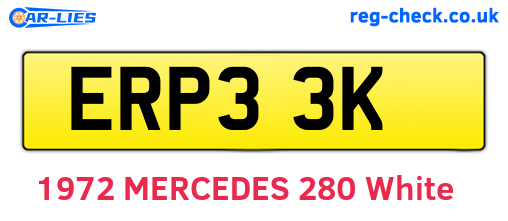 ERP33K are the vehicle registration plates.