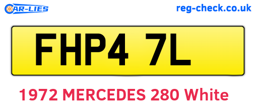 FHP47L are the vehicle registration plates.