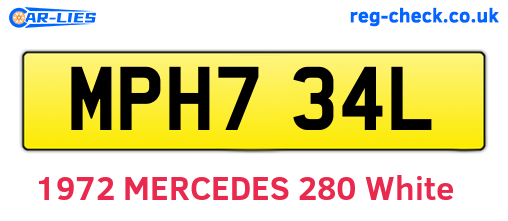 MPH734L are the vehicle registration plates.
