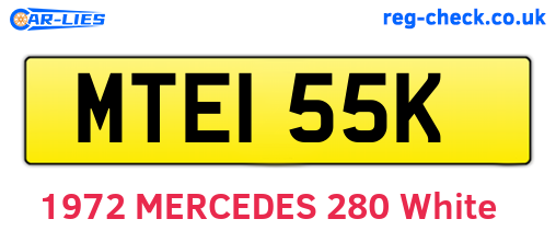 MTE155K are the vehicle registration plates.
