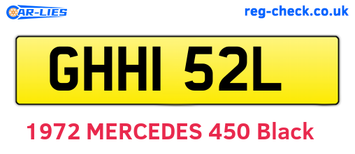 GHH152L are the vehicle registration plates.