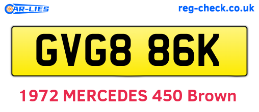 GVG886K are the vehicle registration plates.