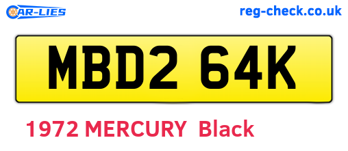 MBD264K are the vehicle registration plates.