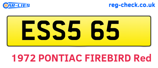 ESS565 are the vehicle registration plates.