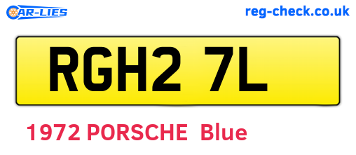 RGH27L are the vehicle registration plates.