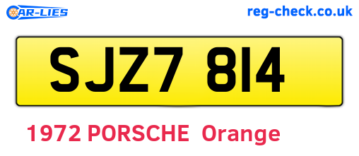SJZ7814 are the vehicle registration plates.