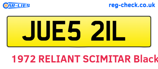 JUE521L are the vehicle registration plates.