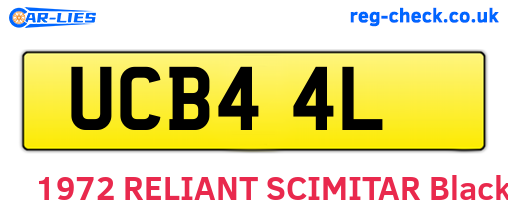 UCB44L are the vehicle registration plates.