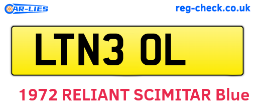 LTN30L are the vehicle registration plates.