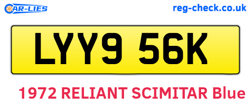 LYY956K are the vehicle registration plates.
