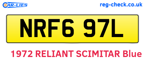 NRF697L are the vehicle registration plates.