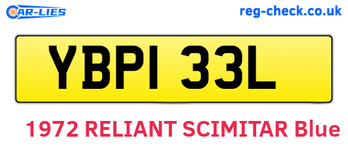 YBP133L are the vehicle registration plates.