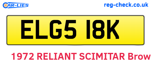 ELG518K are the vehicle registration plates.