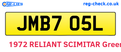 JMB705L are the vehicle registration plates.