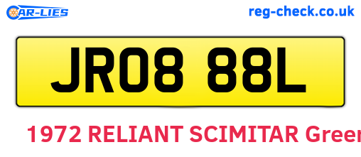 JRO888L are the vehicle registration plates.