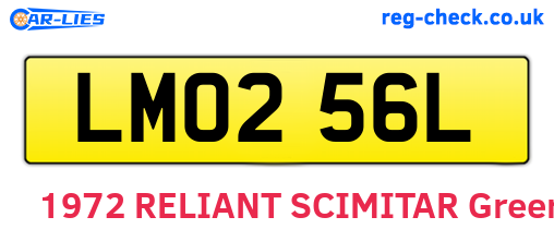 LMO256L are the vehicle registration plates.
