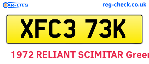 XFC373K are the vehicle registration plates.