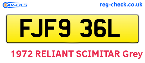 FJF936L are the vehicle registration plates.