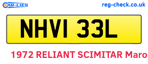NHV133L are the vehicle registration plates.