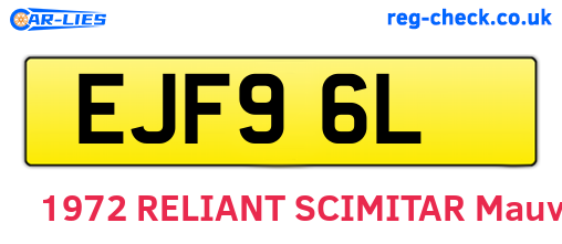EJF96L are the vehicle registration plates.