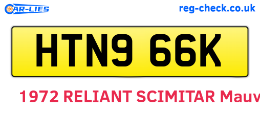 HTN966K are the vehicle registration plates.