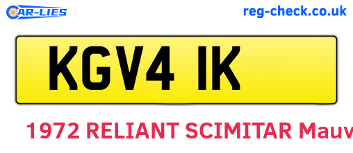 KGV41K are the vehicle registration plates.