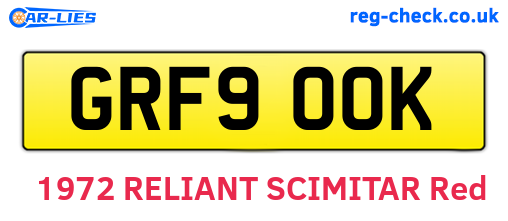GRF900K are the vehicle registration plates.