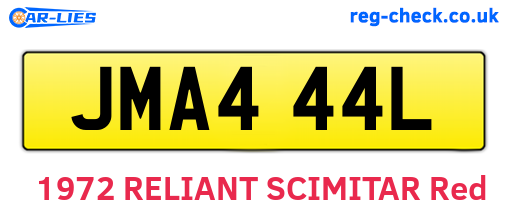 JMA444L are the vehicle registration plates.