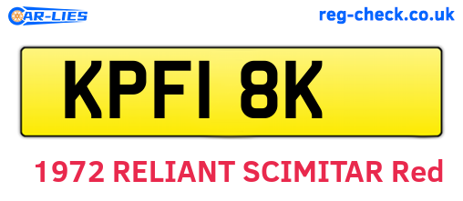 KPF18K are the vehicle registration plates.