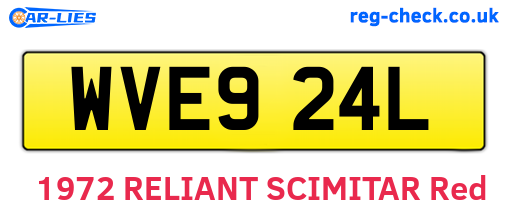 WVE924L are the vehicle registration plates.