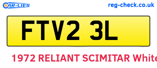 FTV23L are the vehicle registration plates.