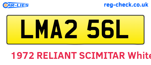 LMA256L are the vehicle registration plates.