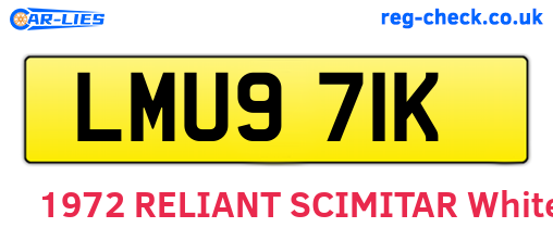 LMU971K are the vehicle registration plates.