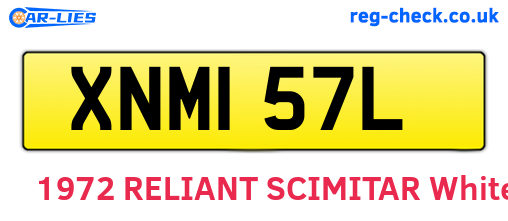 XNM157L are the vehicle registration plates.