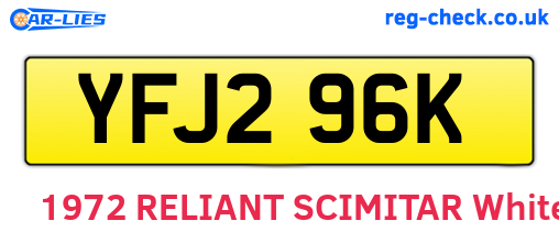 YFJ296K are the vehicle registration plates.