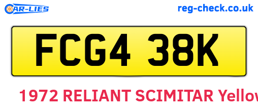 FCG438K are the vehicle registration plates.