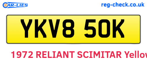 YKV850K are the vehicle registration plates.