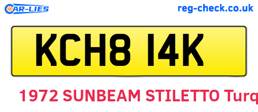 KCH814K are the vehicle registration plates.