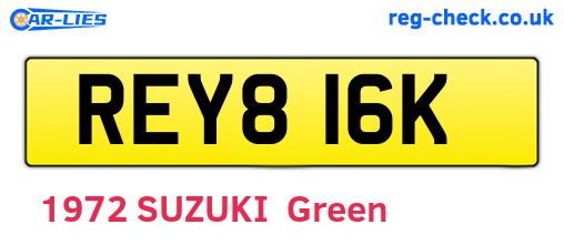 REY816K are the vehicle registration plates.