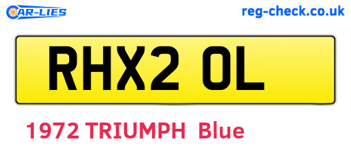 RHX20L are the vehicle registration plates.