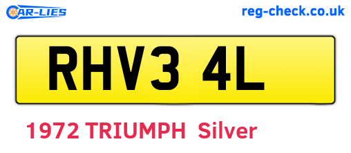 RHV34L are the vehicle registration plates.
