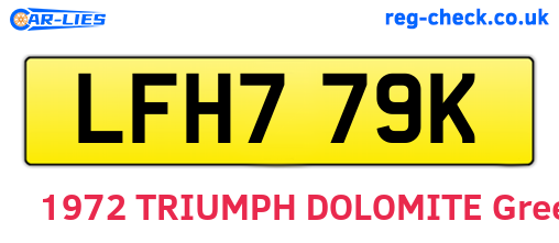 LFH779K are the vehicle registration plates.